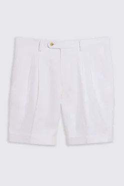 White Linen Shorts