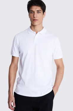 White Piqué Polo Shirt