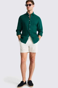 White Seersucker Swim Shorts