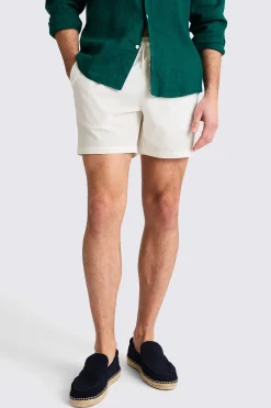 White Seersucker Swim Shorts