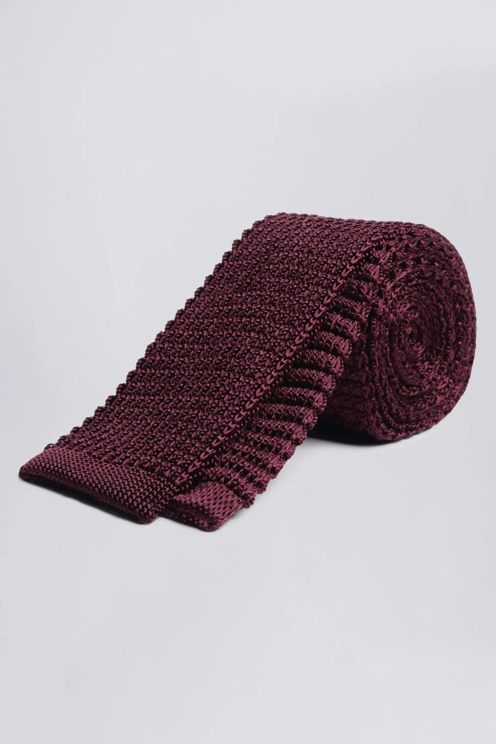 Wine Knitted Silk Tie