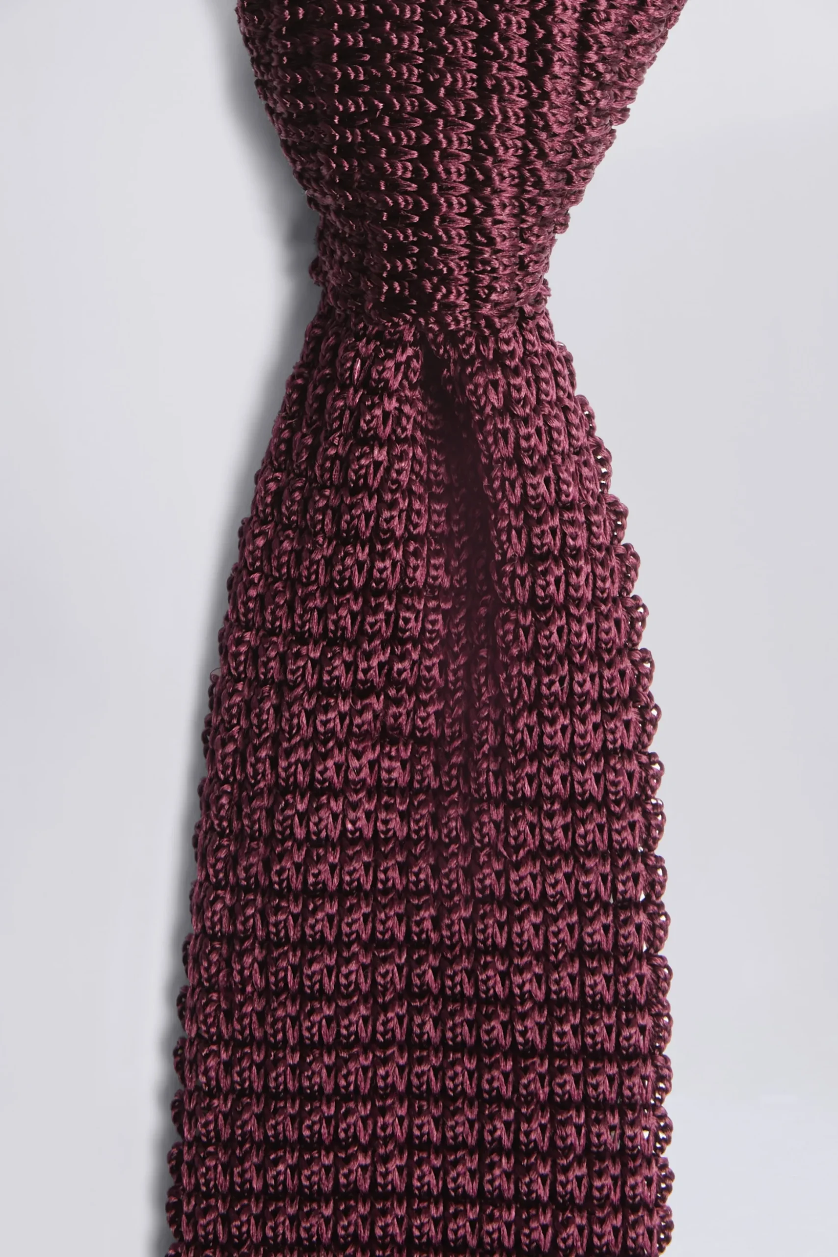 Wine Knitted Silk Tie