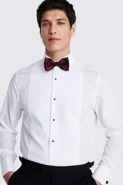 Wine Paisley Silk Bow Tie