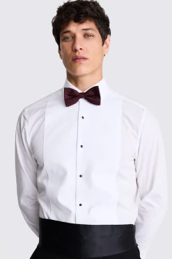 Wine Silk Paisley Ready-Tie Bow Tie