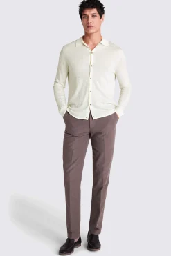 Winter White Merino Button Through Shirt