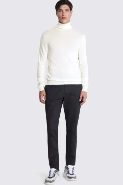 Winter White Merino Roll-Neck Jumper