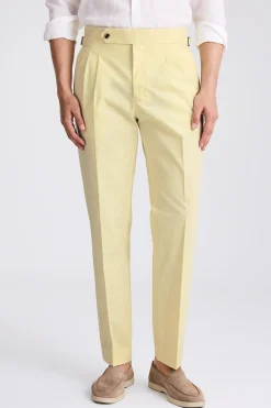 Yellow Pleated Trousers